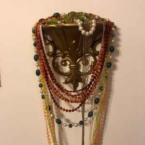 Vintage gold wall planter